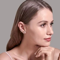 ydl bohemian for women girl butterfly earring jewelry no piercing crystal rhinestone ear cuff wrap stud clip earrings