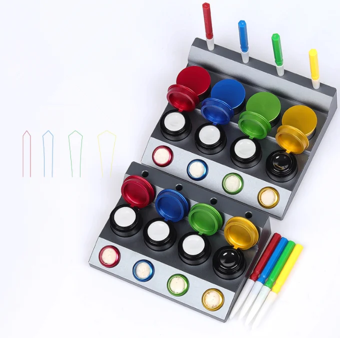 

Quality 4/8Cups With Cover Watch Oil Dip Oiler Stand + Free Oiler Pens