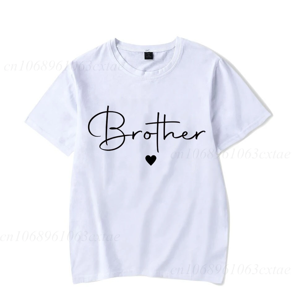 Daddy/Mommy/Sister/Brother Print Family Matching Outfits Short Sleeve Casual Outfit Summer Travel Shirt Clothing