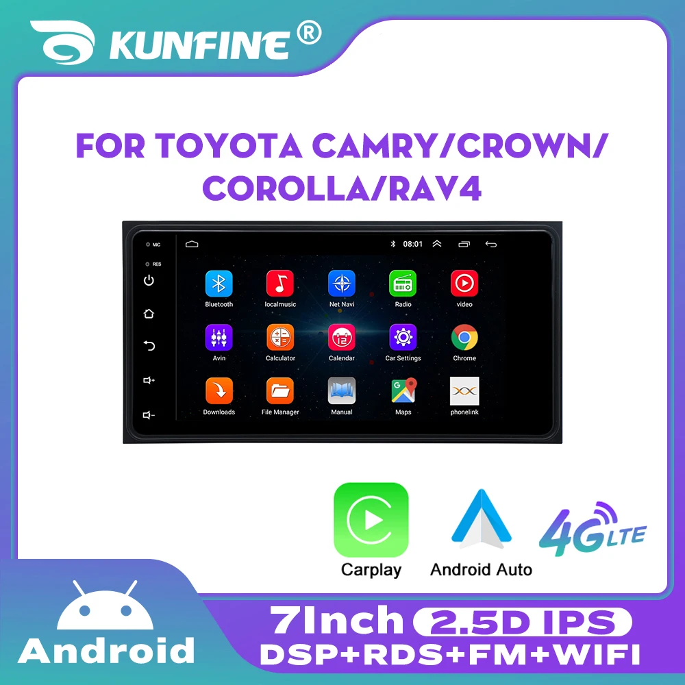 

2 Din 2.5D Screen Android Universal Car Radio Multimedia Video Player Stereo For Toyota CAMRY CROWN COROLLA RAV4 HIACE Carplay