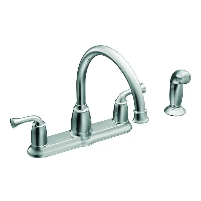 

Moen Banbury Chrome Two-Handle High Arc Kitchen Faucet with Side Sprayer