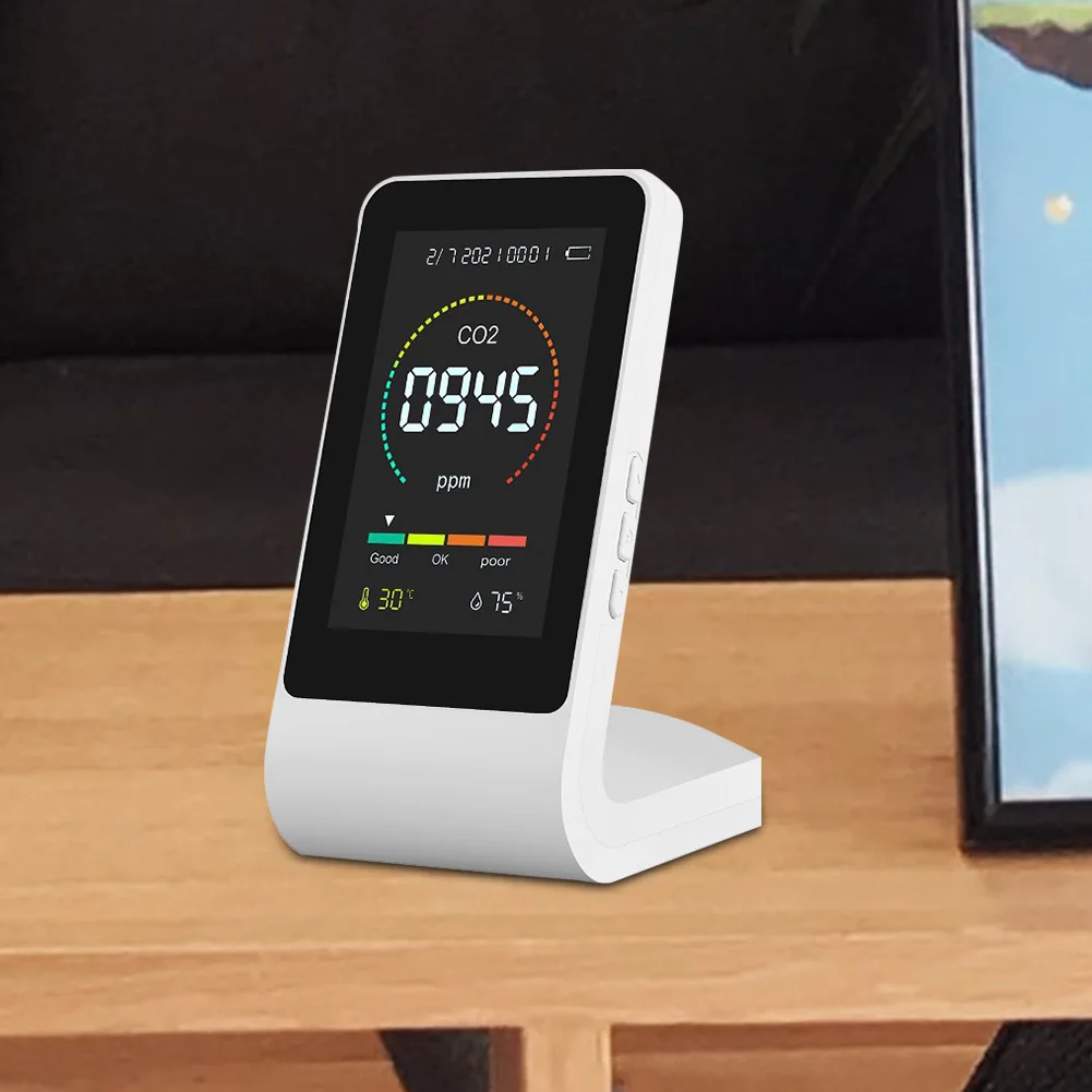 

Indoor Temperature Humidity Air Quality Monitor CO2 TVOC Formaldehyde Air Quality Monitor Carbon Dioxide Detector