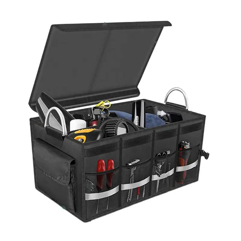 

Органайзер для багажника автомобиля, складной органайзер для багажника с несколькими отделениями, универсальный легкий контейнер для хранения аксессуаров для внедорожников