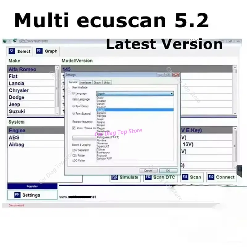 Фото 2026 Горячий год! Программное обеспечение Multiecuscan 5.2 для Fiat. Программное обеспечение для сканера Multiecuscan V5.2 для Fiat/Chrysler/Dodge/Jeep/Suzuki. №2