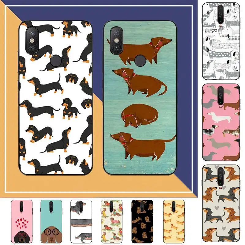 

Dachshund Silhouette Dog Phone Case for Redmi Note 8 7 9 4 6 pro max T X 5A 3 10 lite pro