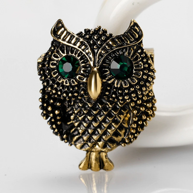 

Vintage Alloy Rhinestone Owl Bird Brooches Pins for Women Cute Brooch Corsage Jewelry Accessories Wholesale