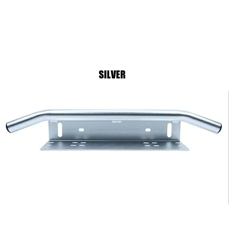 Универсальная рамка номерного знака для передней части автомобиля с креплением для бампера с подсветкой, цвета черный серебристый.