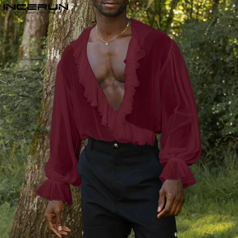 Американские модные топы с длинными рукавами 2024 INCERUN французские романтические