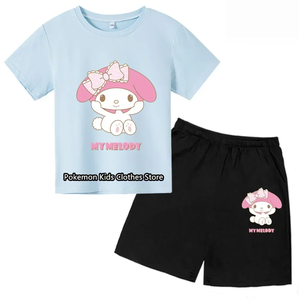 My Meoldy Tshirt Set Kids Baby Boys Clothing Sets Summer Girls Short Sleeve Sports T-shirt Shorts 2-piece Clothes