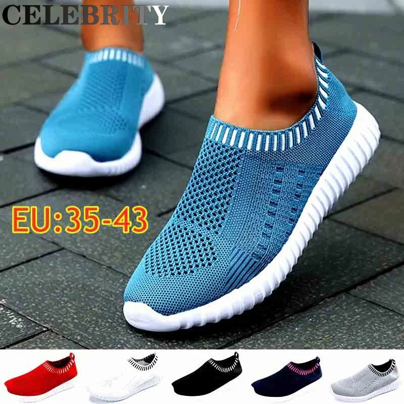 

2022 Mesh Sneakers Women Casual Shoes Fashion Sneakers Women Flats Slip on Sock Trainers Ladies Zapatos De Mujer