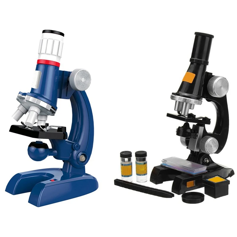 

1 Set Microscope Kit Lab Led 100X/200X/450X Science Educational & 1 Set Microscope Kit Lab Led 1200X Educational Toy