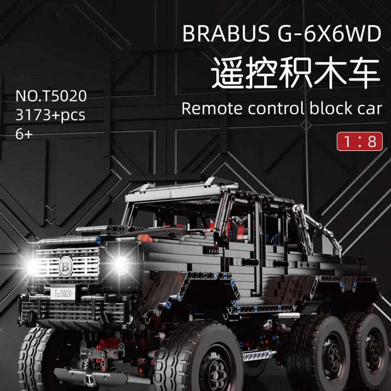 3713 шт. G63 6X6 1:8 внедорожник телефон роскошная модель автомобиля кирпичи настольное