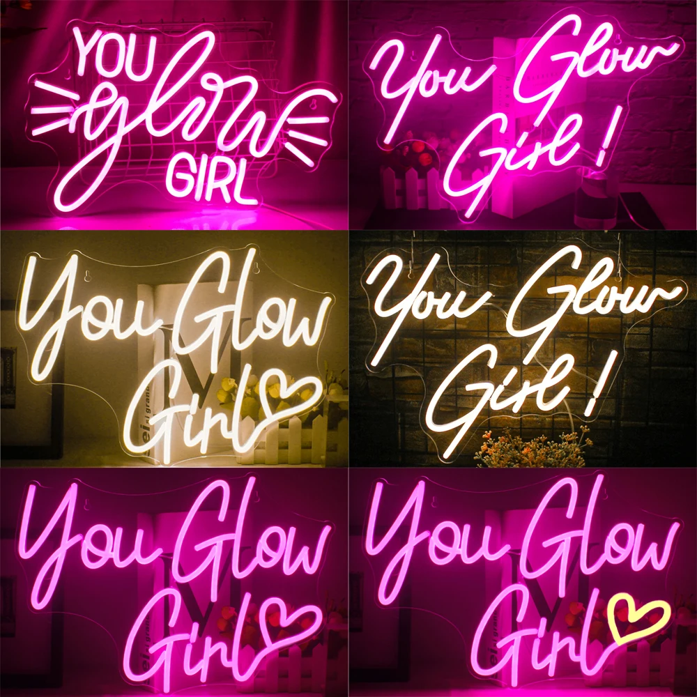 Неоновая Вывеска Для Девочек Освещение Со Светодиодной Подсветкой Искусство