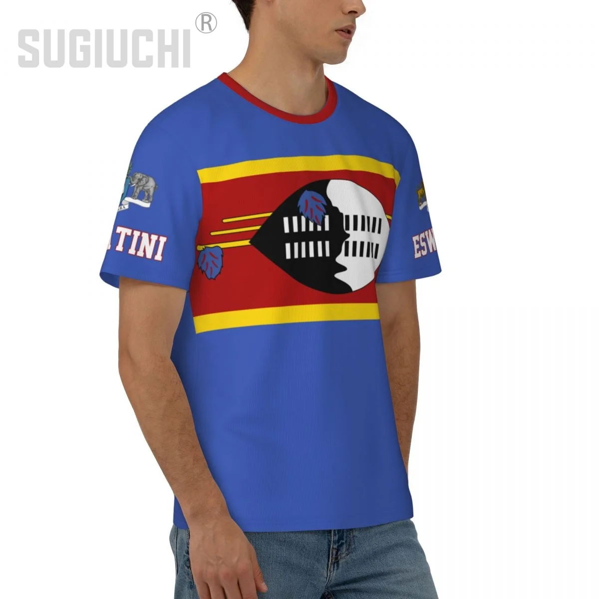 Футболка унисекс нации футболки с флагом Эсватани трикотаж для мужчин и женщин