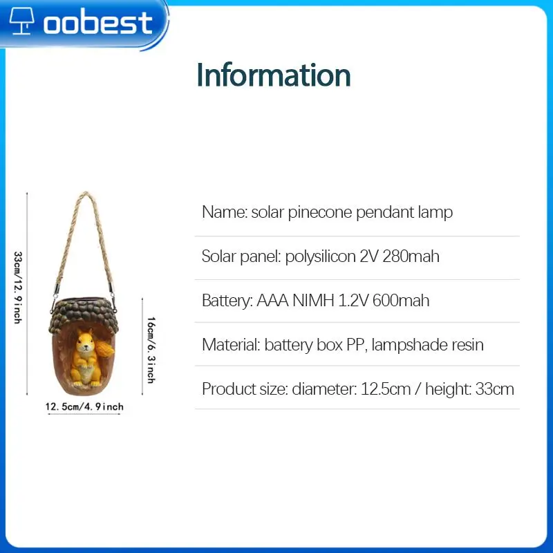

Декоративная подвесная люстра для сада, лампа в виде белки, животных, лампа для корней, ландшафтный декоративный двор, светодиодный наружно...