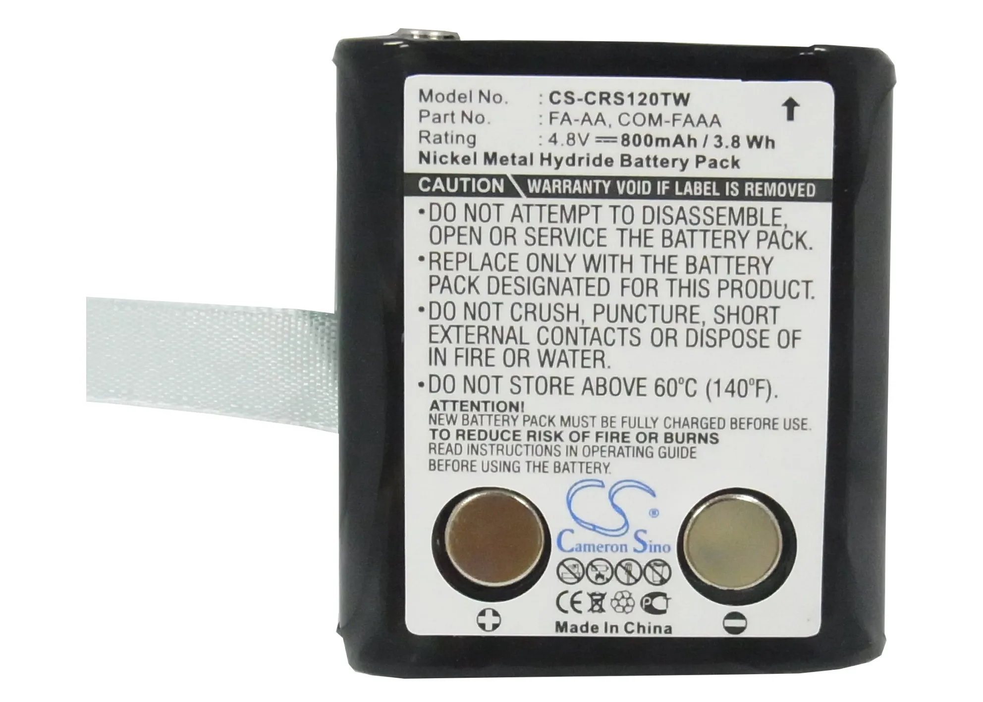 

Two Way Radio Battery For Cobra COM-FAAA FA-AA FRS120 FRS117 FRS225 800mAh