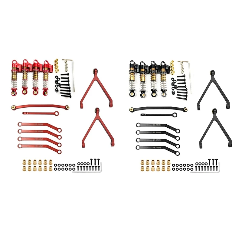 

For FMS FCX24 Metal Chassis Linkage Steering Link Shock Absorbers Set 1/24 RC Crawler Car Upgrades Parts Accessories