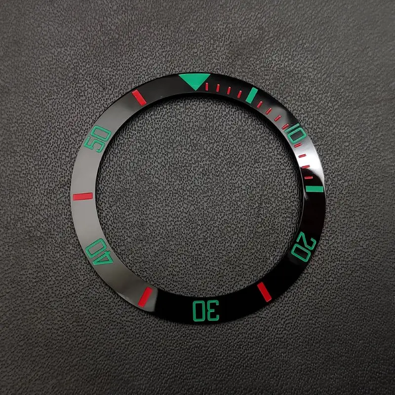 38mm Blue Luminous Bead Ceramic Bezel Inserts Into Diving Case Bezel Inner Diameter 30.5mm For 40mm Men's Case Watch Accessories