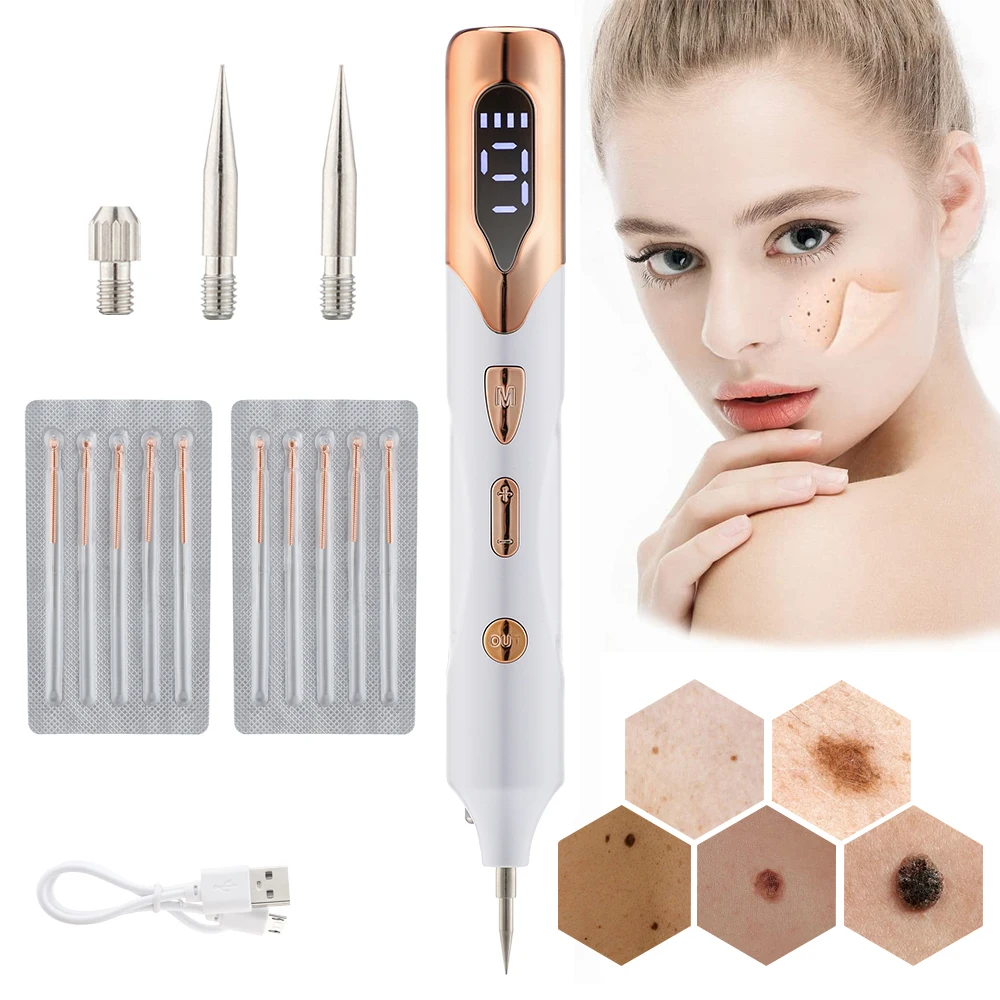 Лазерная ручка для удаления родинок плазменная с ЖК-дисплеем 9 уровней веснушек