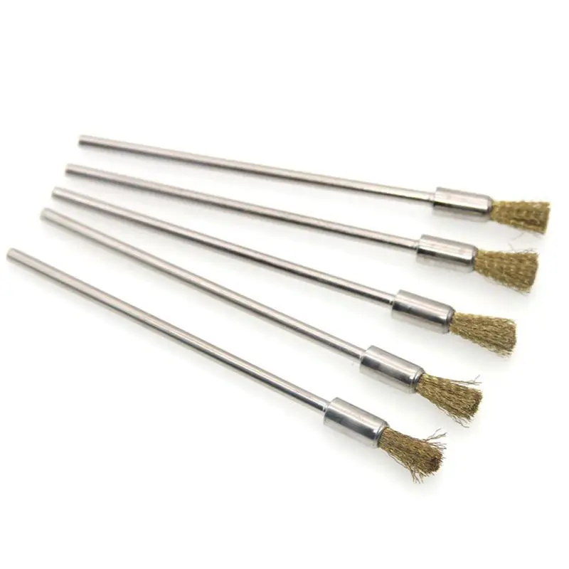 Ручка проволочная щетка 100 мм с круглым длинным хвостовиком 3 0 стальные чистящие