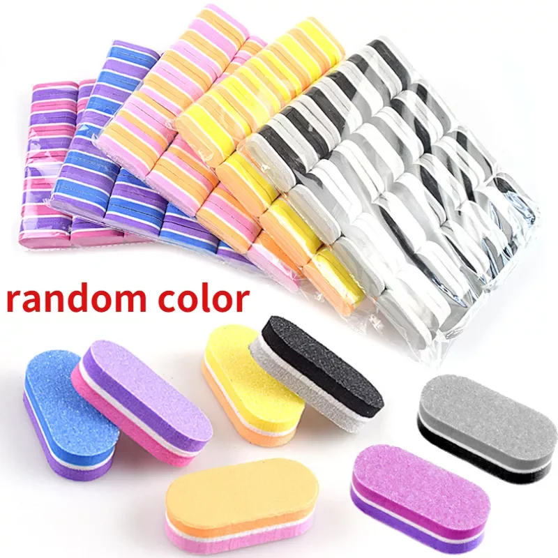 

Pcs/lot Mini Nail Files Colorful Sponge Nail File Buffer Block Pedicure and Manicure Nail Tools Kit Nail Files 100 180