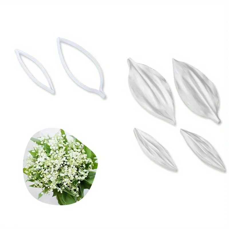 4 шт. силиконовая форма для лепестков и резаков из нержавеющей стали