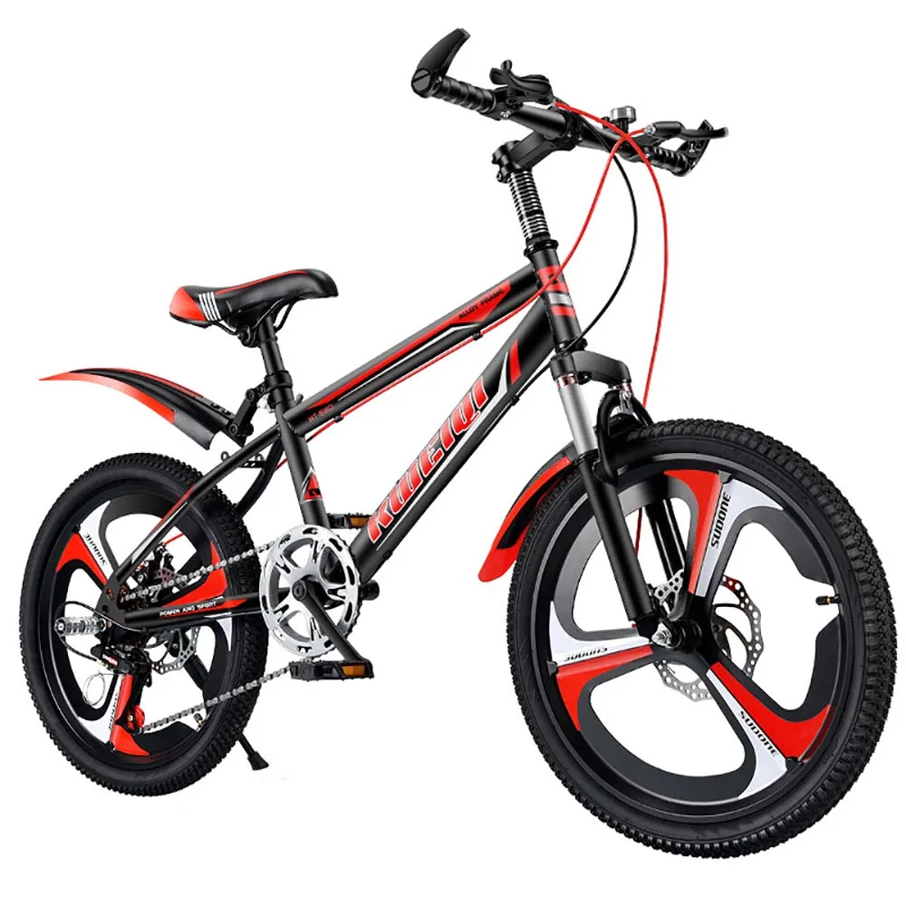 

Детский горный велосипед, 24 дюйма, рама из высокоуглеродистой стали, встроенные диски, чувствительная скорость, сменный дисковый тормоз