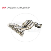 hmd exhaust manifold downpipe for bmw e90 e92 n46 n55 335i car accessories with catalytic header without cat pipe