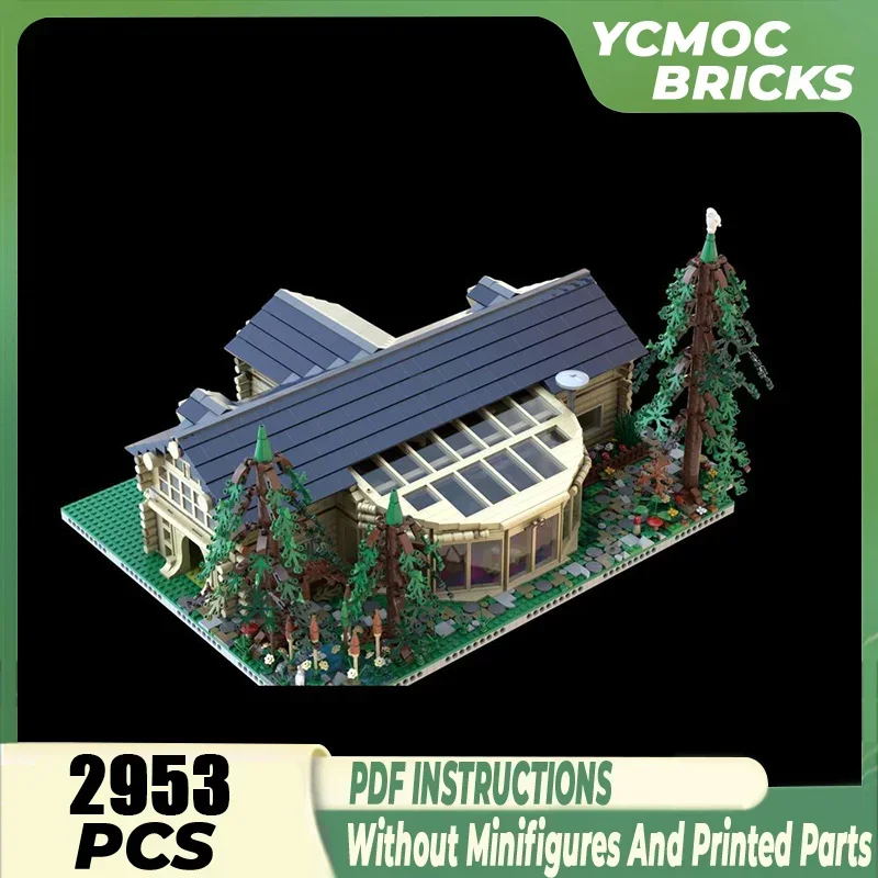 Строительные блоки Moc модульная лесная кабина модель Loghome технические кирпичи