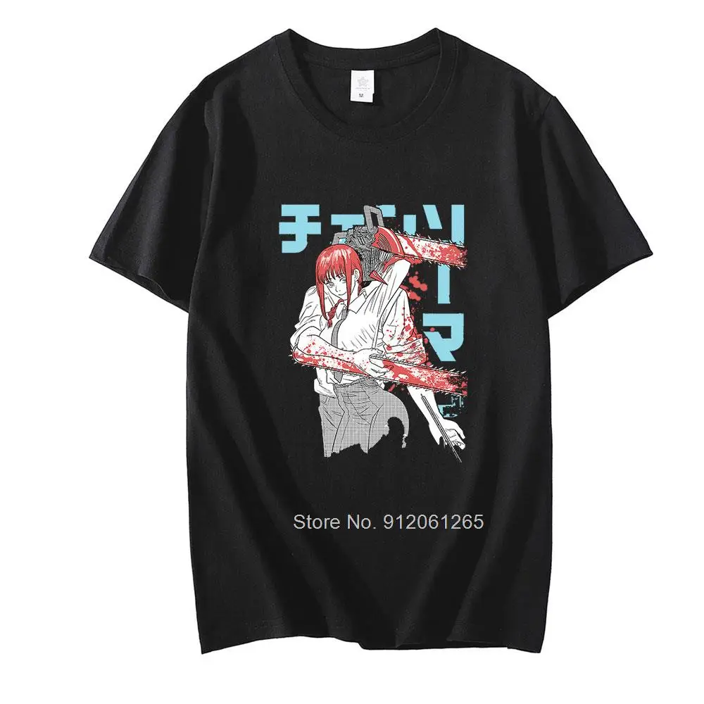

2022 New Style Chainsaw Man High Quality Couple T-shirts Comfortable Oversize Tees Unisex Daily Summer Hip -pop Short Streetwear