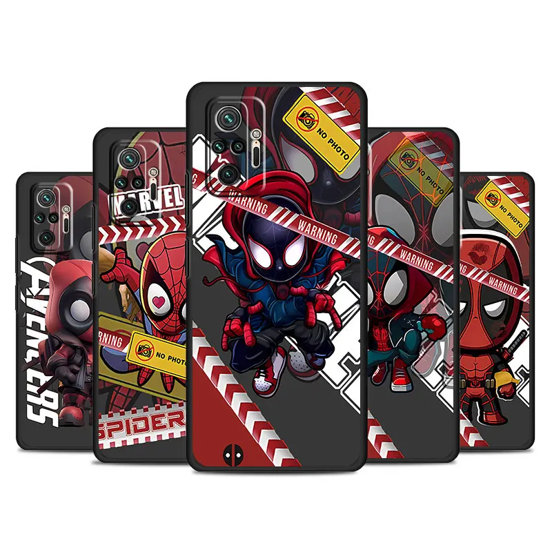 Чехлы для телефонов Xiaomi Redmi Note 9 13 чехол 11S 13C 10 5G 12 Pro 12S 12C 7 с защитой от царапин Marvel