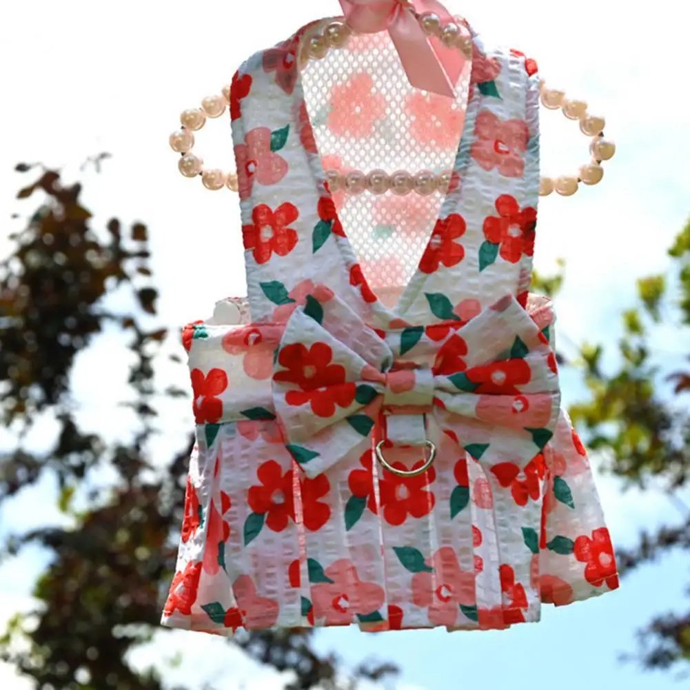 1 комплект шлейка-жилет для домашних животных с цветочным принтом |