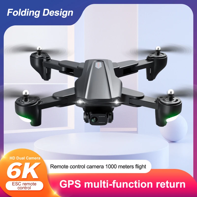 2022 New RC Drone R20 GPS HD Aerial Photography 4K/6k Dual Camera Optical Flow Positioning Quadcopter 6K Return To Follow