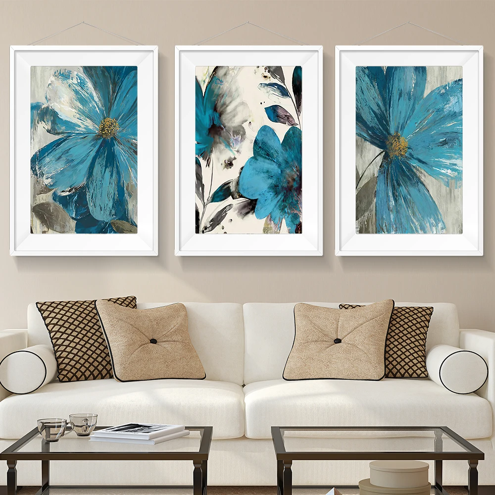 DIYDP 5D DIY Diamond Painting Blue Flower Full Square/Round Drill Embroidery Mosaic Cross Stitch New Collection 2022 Home Decor