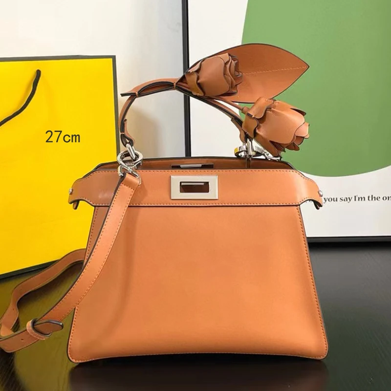 

Designer Handle Decal vintage leather handbag Women's new Tote bag Fashion luxury multi-function large capacity diagonal shoulde