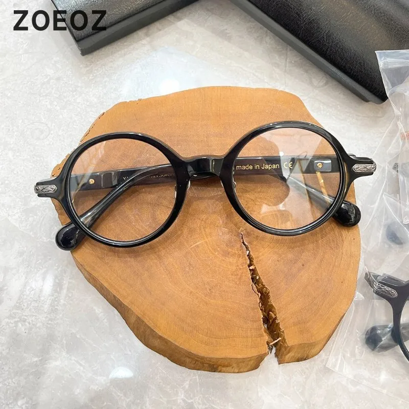 

Японские дизайнерские круглые ацетатные очки с полной оправой в стиле ретро для близорукости очки для женщин оправа для очков мужские Оптические очки