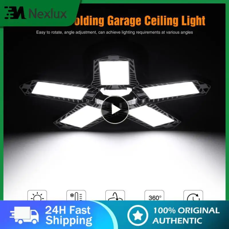 

Складная люстра в виде пяти листьев, внешнее освещение, подсветка с вентилятором, гаражная люстра без мертвых углов, Регулируемый потолочный светильник
