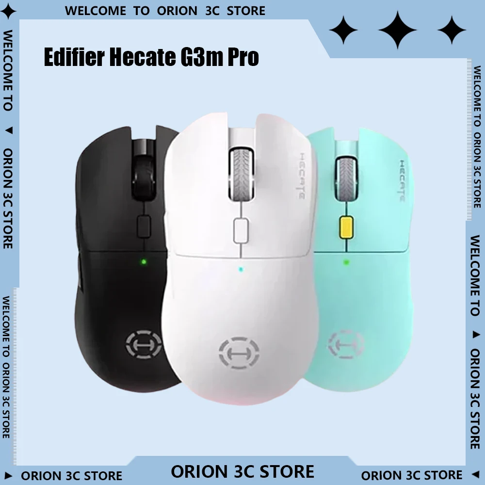 Беспроводная мышь Edifier Hecate G3m Pro 3 режима PAW3395 легкая Bluetooth с низкой задержкой