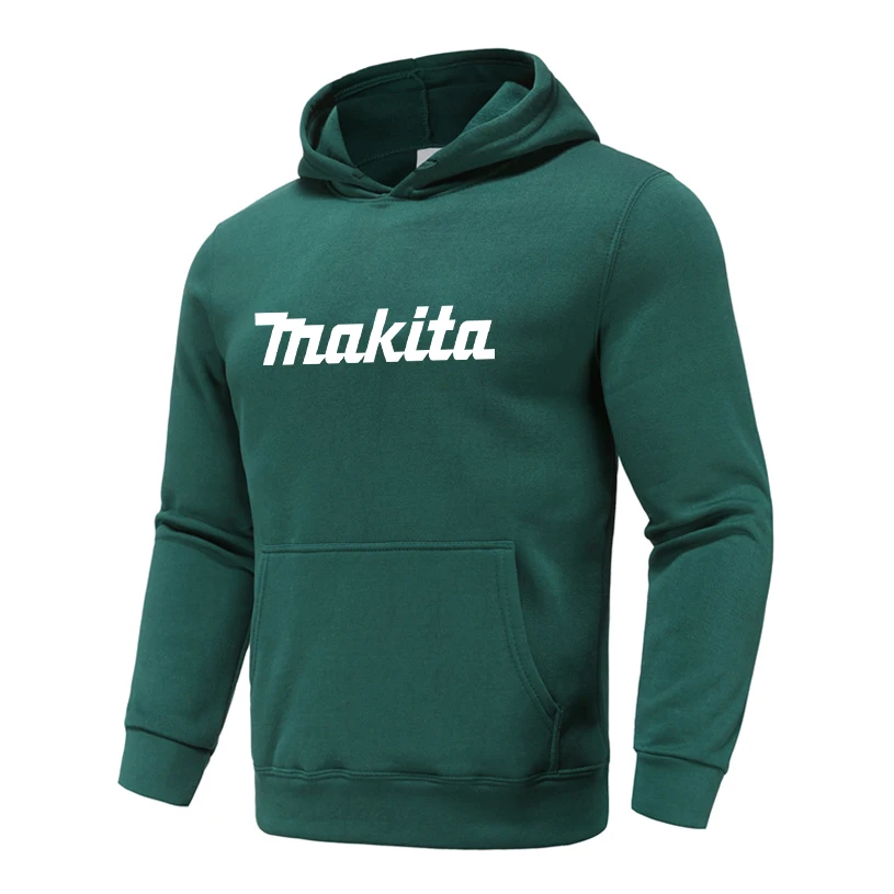 

2023 Spring and Autumn New Makita Letter Print Men's Fashion Hoodie Street Wear Cotton Casual Long-Sleeved Couple Harajuku Pullo