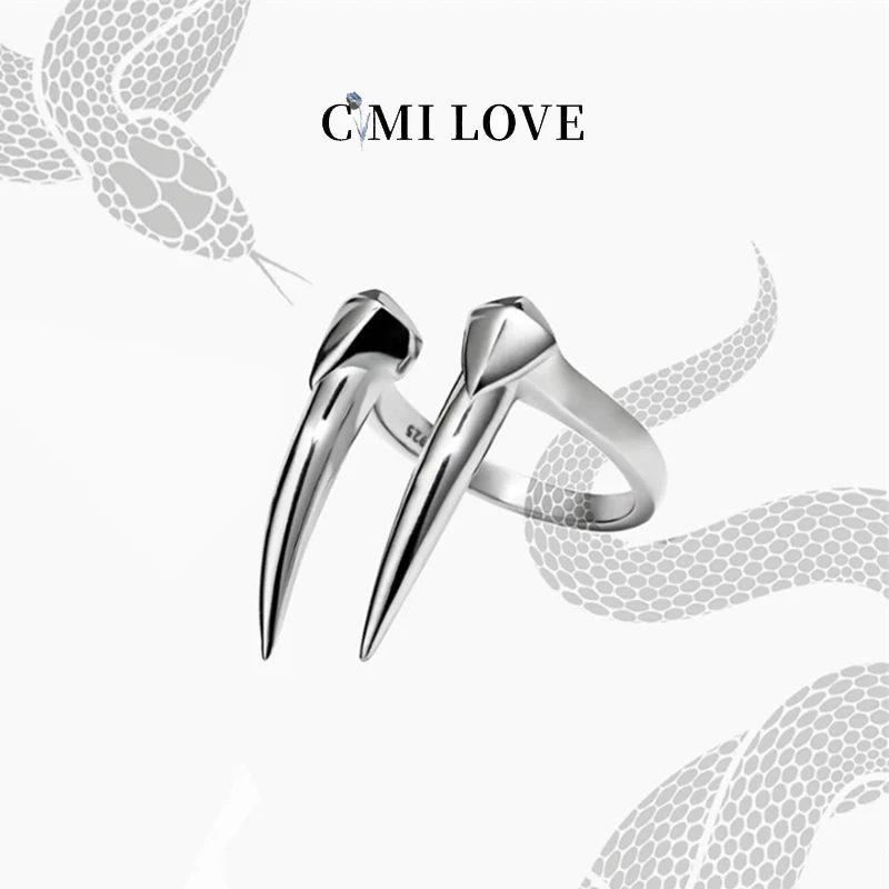 Новинка 2022 кольцо в виде клыков змеи для подростков готическое панк самозащиты