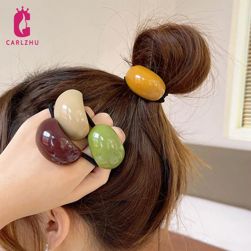 

Женская акриловая эластичная резинка для волос, с геометрическим рисунком