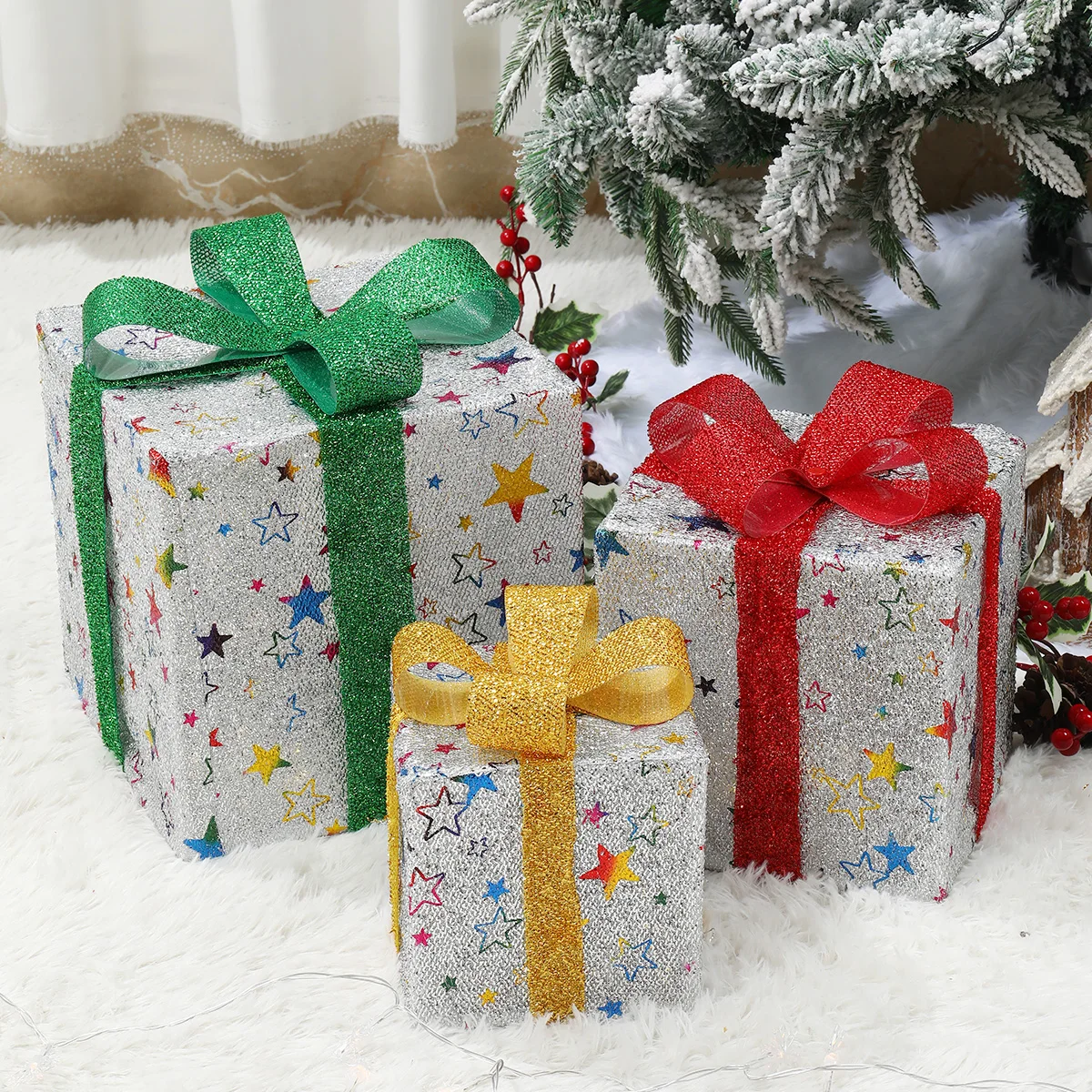 Рождественская подсветка украшение в виде звезды лося для дома 2024 новый год 2025