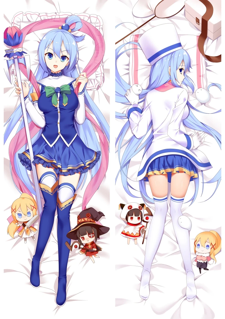 

Konosuba Аниме Dakimakura наволочка с аниме Aqua Galgame обнимающая наволочка для подушки Постельное белье Наволочка из кожи