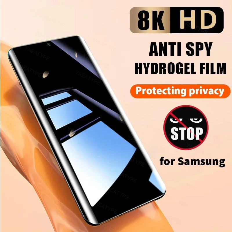Anit-Spy Гидрогелевая пленка для Samsung Galaxy S24 S23 S22 S21 Plus FE S24Ultra S 24 защита экрана телефона