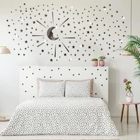 105pcs star moon 3d mirror wall sticker waterproof reusable self adhesive mural for kids living room bedroom decor