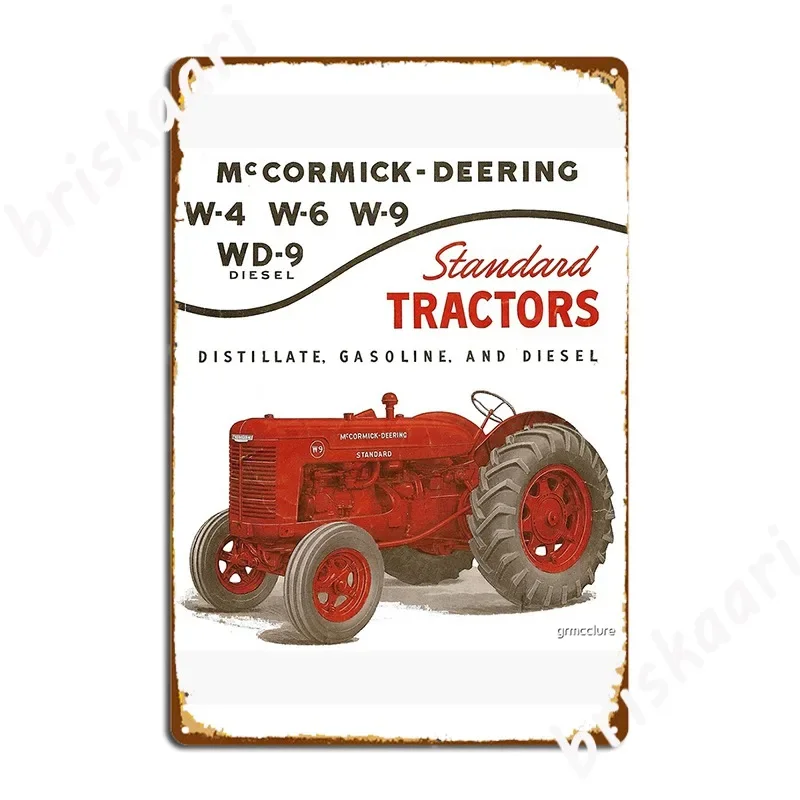 Винтажный Маккурик оленивые тракторы графический металлический знак таблички