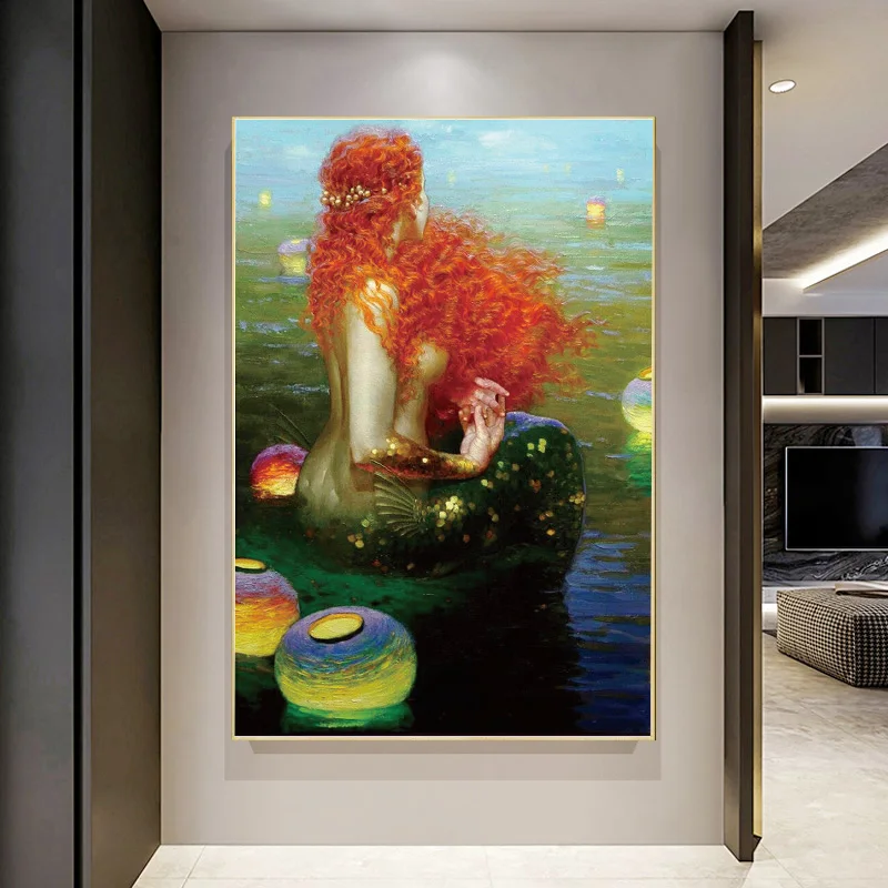 

Картина на холсте «русалка», красивый постер с принтом сексуального тела для женщин, настенные художественные картины для гостиной, отеля, домашнего декора