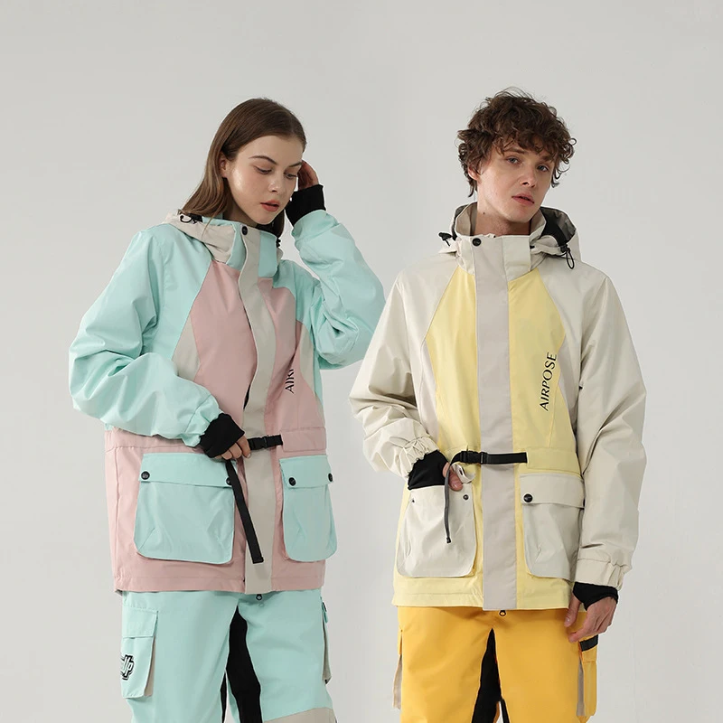 

New Top Ski Jacket Women Men Outdoor Sport Snowboard Jacket Ski Suit Thickened Warm Winter Clothing Loose Windproof Waterproof