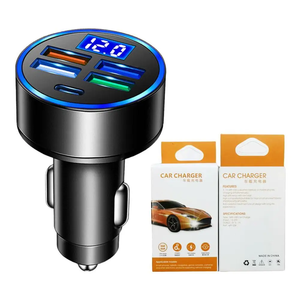 

Автомобильное зарядное устройство с 4 USB-портами, 150 Вт