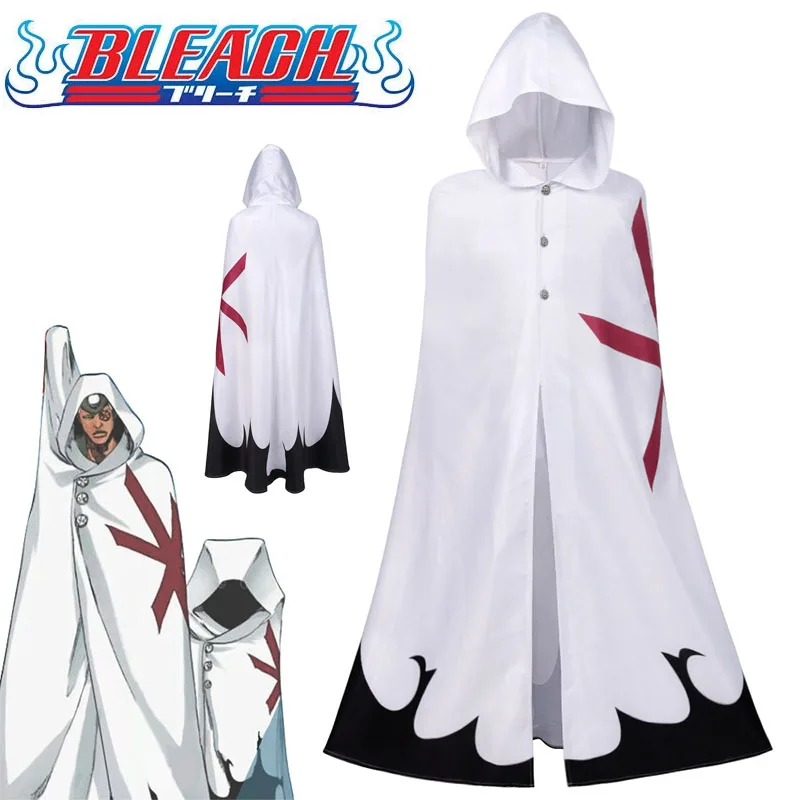 

Anime Bleach Stern Ritter Cloak Cosplay Costume Thousand Year Blood War Jugram Haschwalth White Ishida Uryuu Cape Uniform